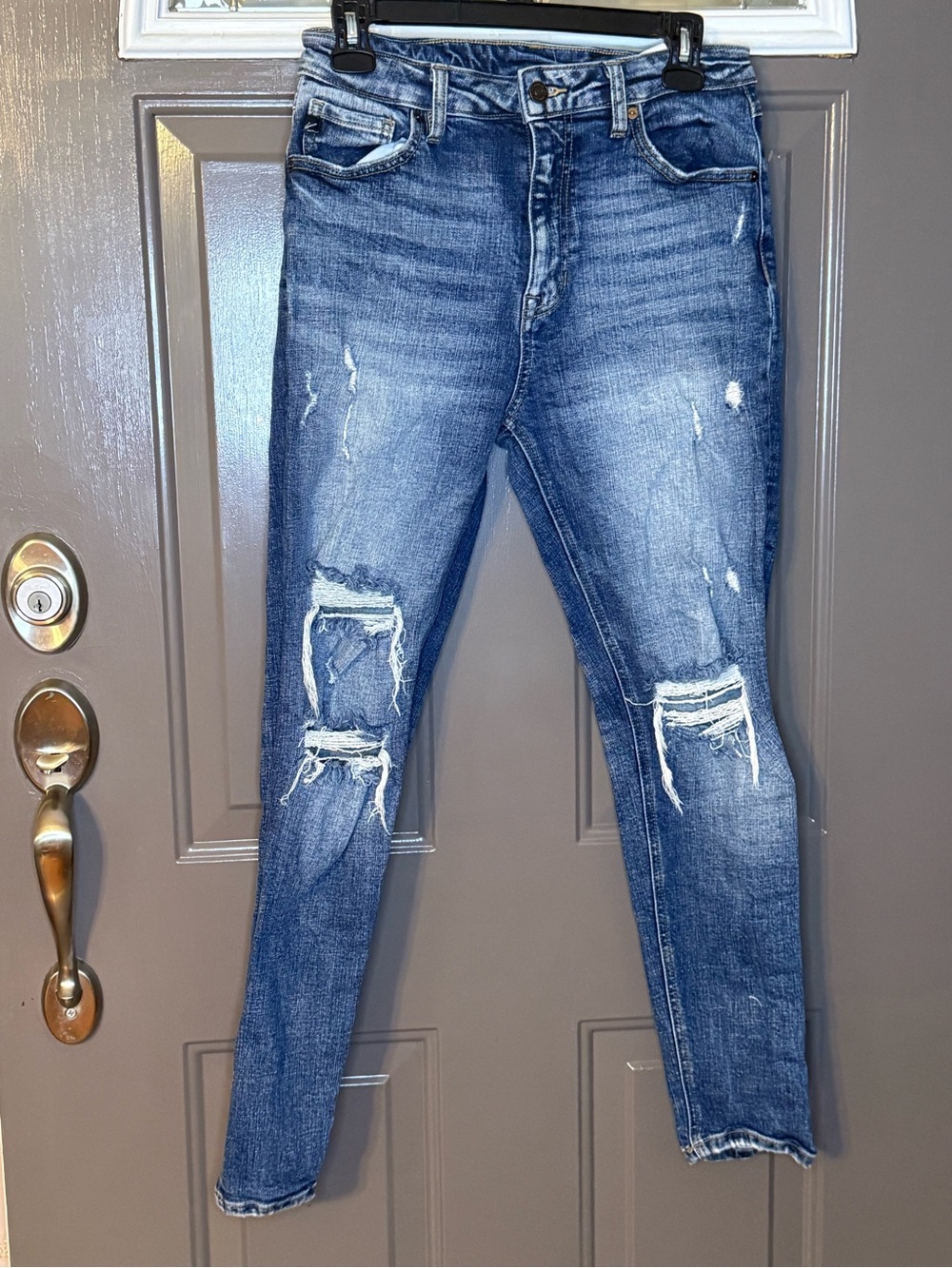 KanCan Distressed Dark Blue Skinny Jeans